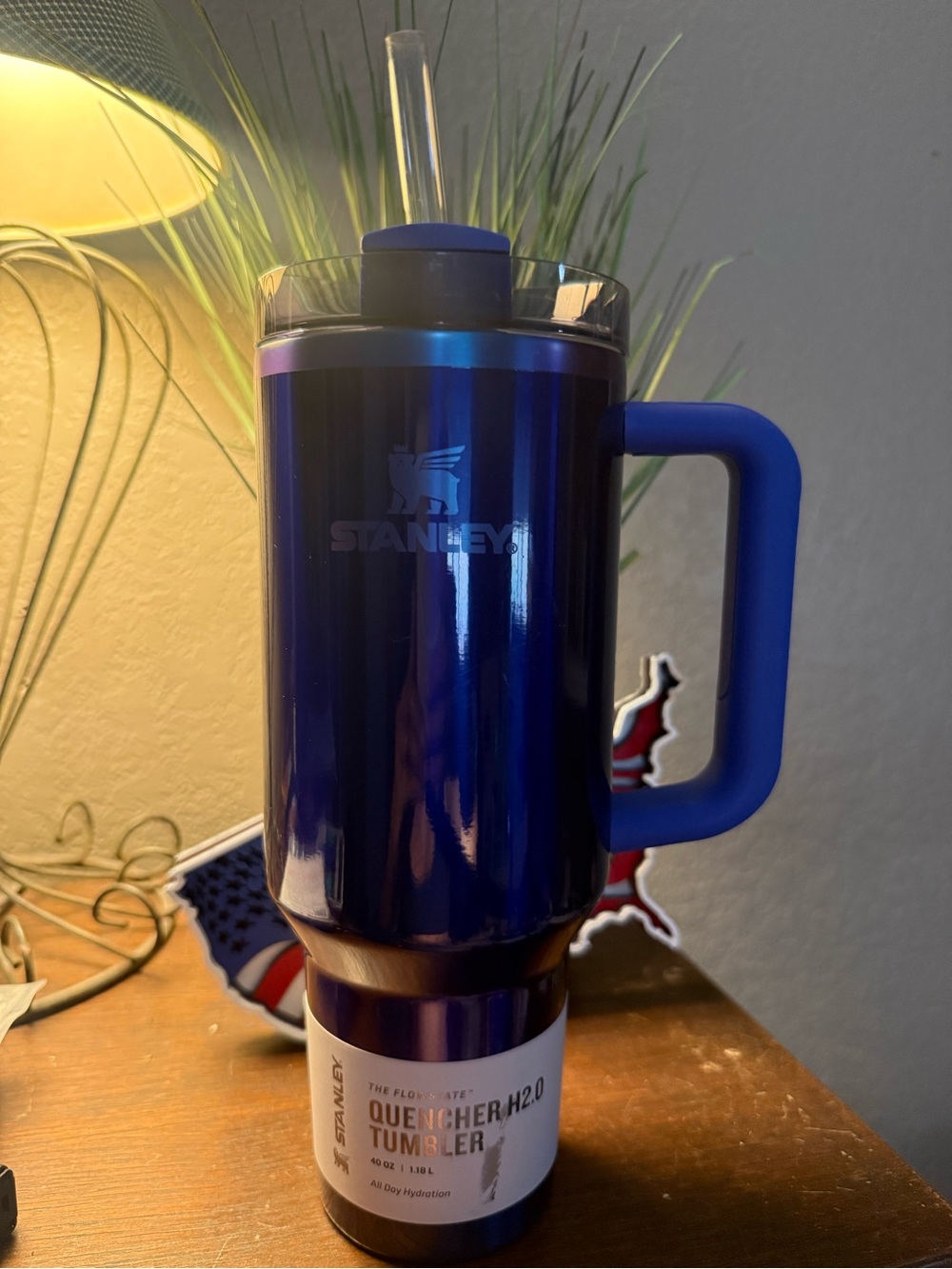 Stanley Blue Stainless Tumbler with Blue Handle - Picture 1 of 1